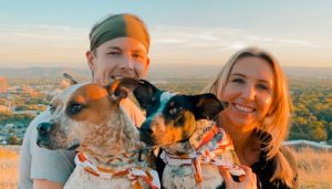 Photo of travel nursing couple Molly and Nick as working tourists