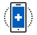 icon of a smartphone depicting Supplemental Health Care We Connect job search app