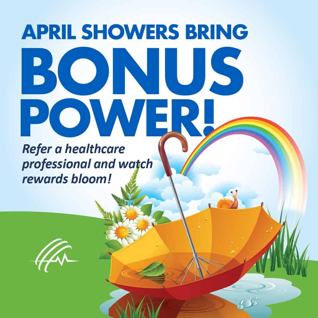 Promotional graphic for summer referral bonuses featuring a beach scene with a surfboard, flamingo float, beach ball, and tropical leaves. Text reads: "Splash into Referral Bonuses This Summer with SHC!.